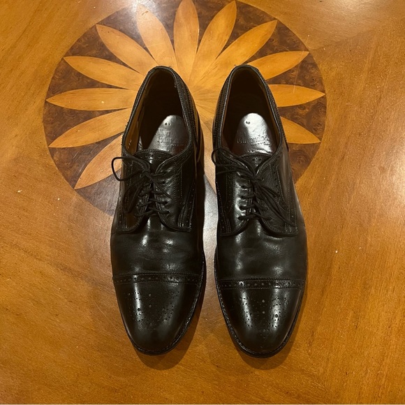 Allen Edmonds Sanford Cap Toe Black Leather Oxfords 11.5 Dress Shoes - Picture 3 of 16